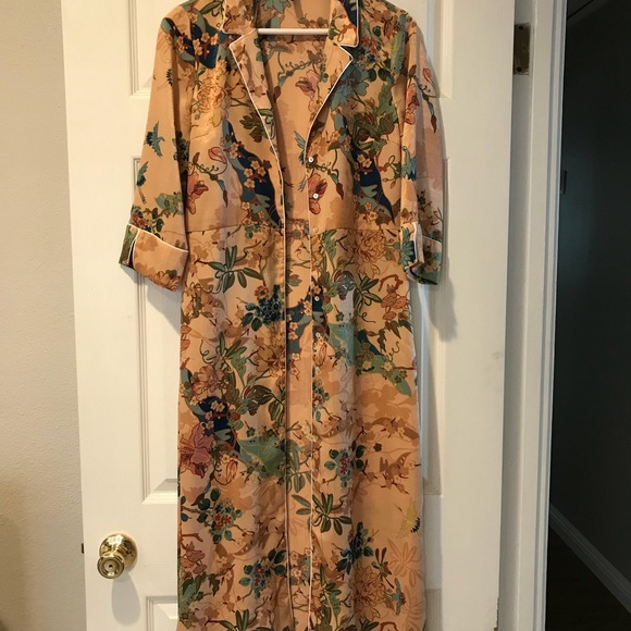 NWOT RARE ZARA PRINTED BUTTON UP DRESS SS18 M - Picture 3 of 8